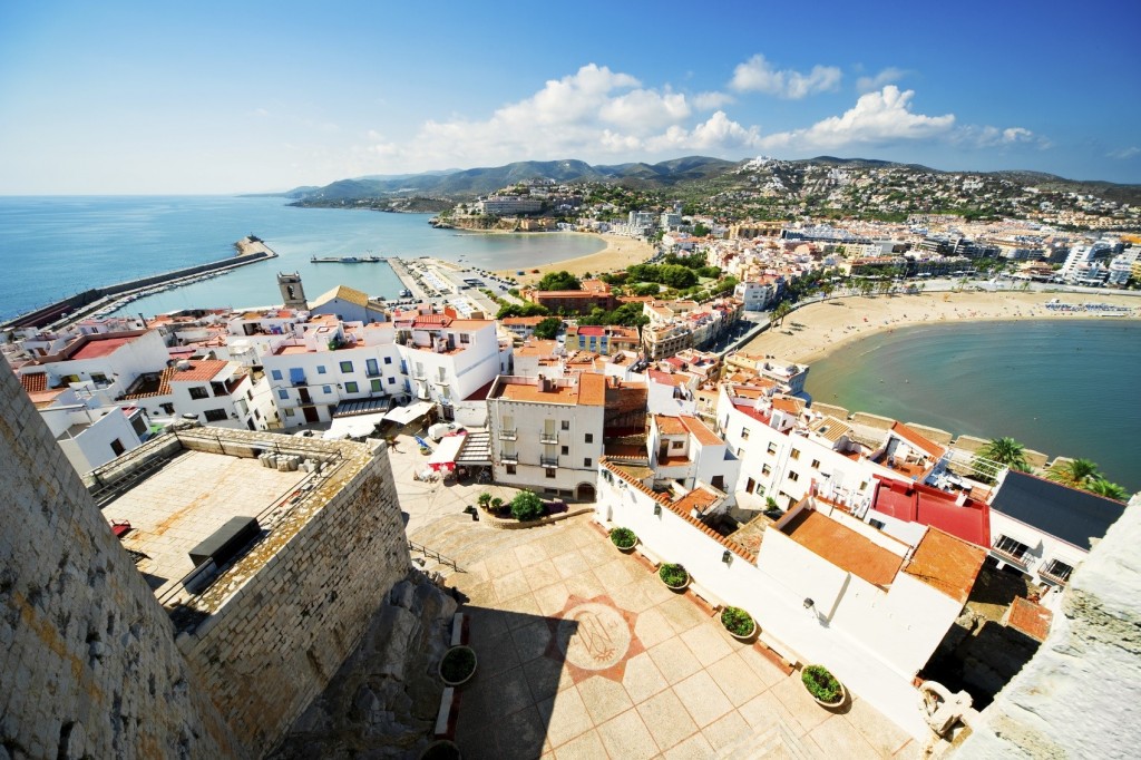 View of the Peniscola town Valencia, Spain